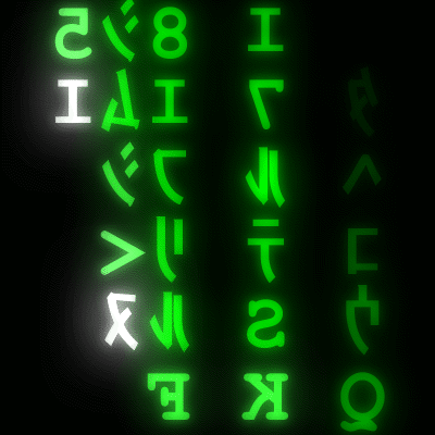 Matrix digital rain