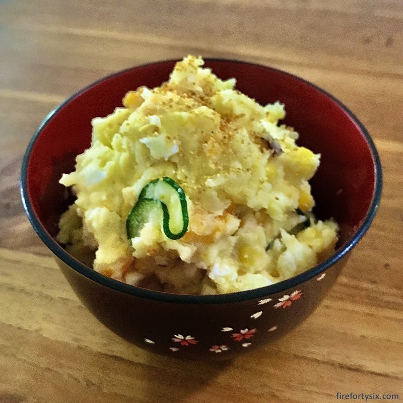 Yuzu tartar sauce and zest in potato salad