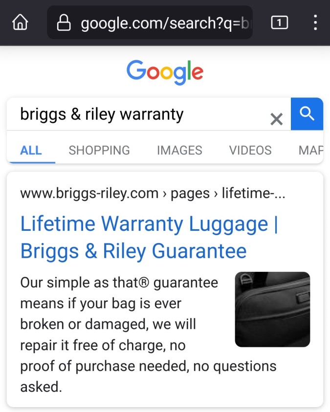Briggs & Riley Wheels - Lifetime warranty