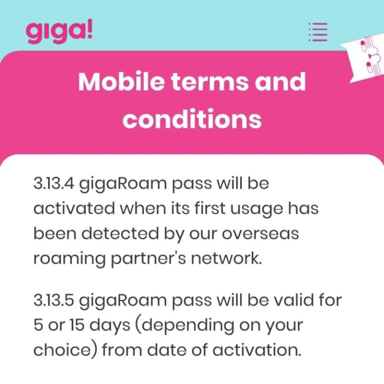 StarHub Giga data roaming works like a charm